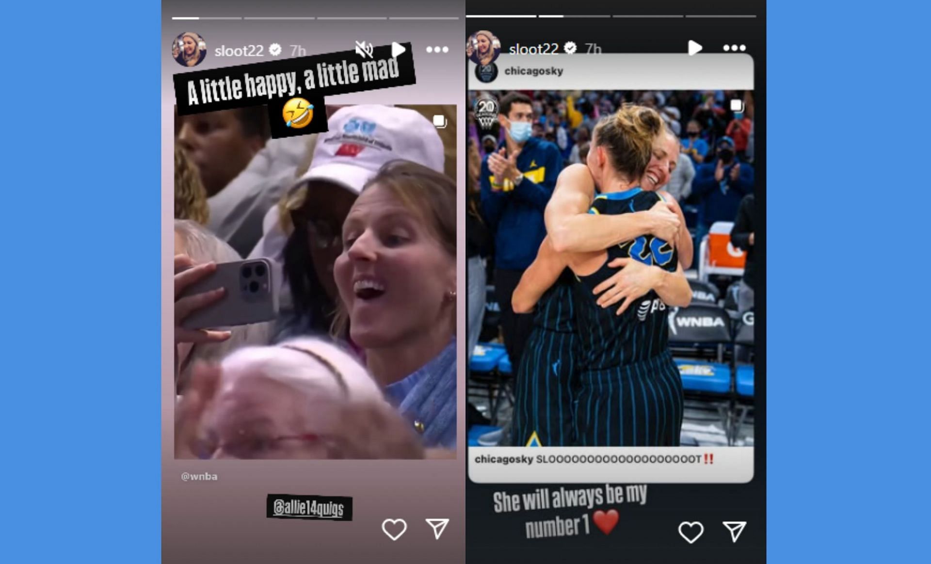 Courtney Vandersloot's IG story (via @sloot22/Instagram)